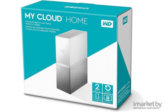 Сетевое хранилище Western Digital 2Tb WDBVXC0020HWT-EESN My Cloud Home 3.5” USB 3.0 [RJ-45]