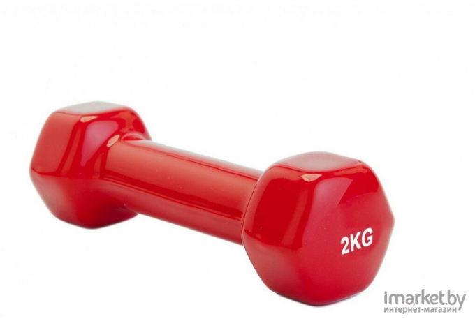 Гантель цельная Bradex SF 0161 2 кг красный