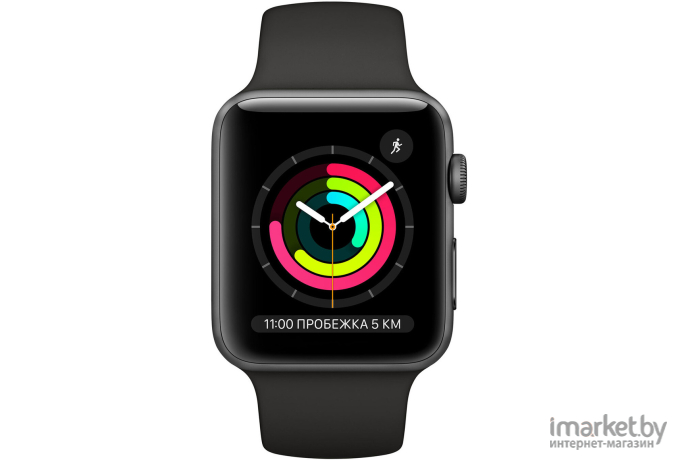 Умные часы Apple Watch Series 3 42 мм алюминий серый космос/черный [MTF32]