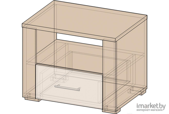 Комплект мебели для спальни Интерлиния Коламбия-4 (дуб сонома/дуб белый)