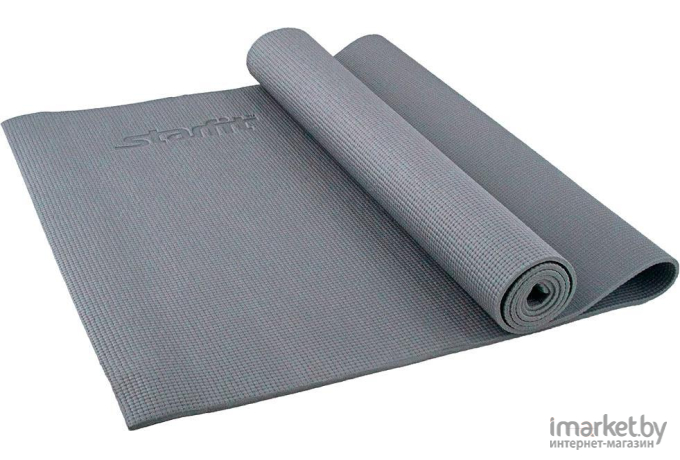 Коврик для йоги и фитнеса Starfit FM-101 PVC 173x61x1.0см серый