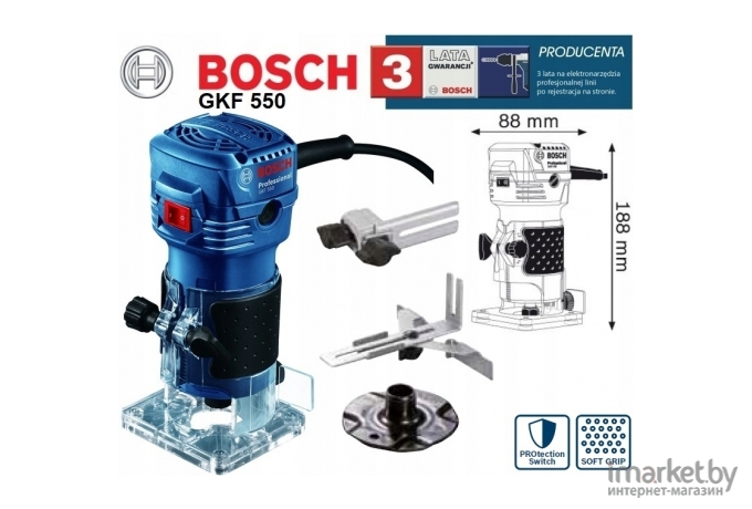 Профессиональный фрезер Bosch GKF 550 Professional (0.601.6A0.020)