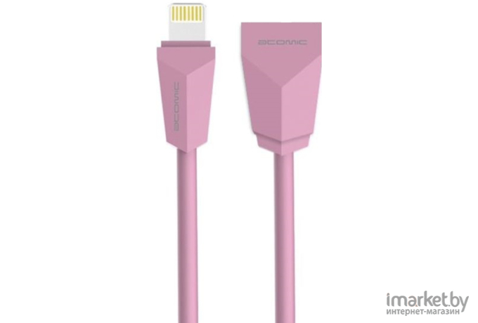 Кабель Atomic C-27i iPhone/iPad 8-pin розовый