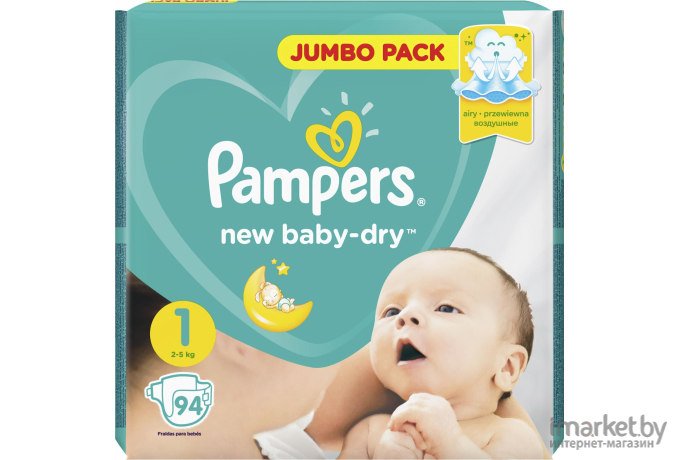 Подгузники Pampers New Baby-Dry 1 Newborn (94шт)