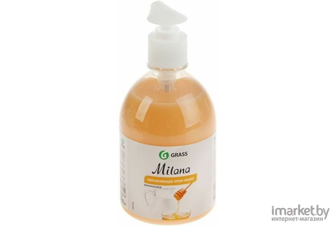 Мыло жидкое Grass Milana Молоко и мед / 126101 (1л)