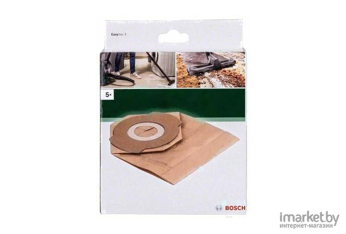 Бумажные мешки для Bosch EasyVac 3 5 шт  [2.609.256.F34]