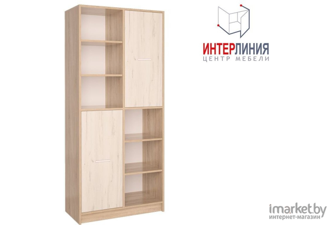 Шкаф Интерлиния СК-022 дуб сонома/дуб белый