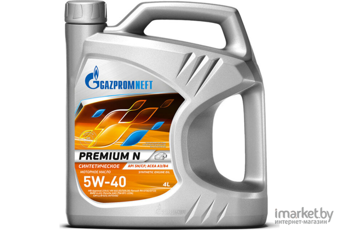Моторное масло Gazpromneft Premium N 5W40 4л [2389900144]