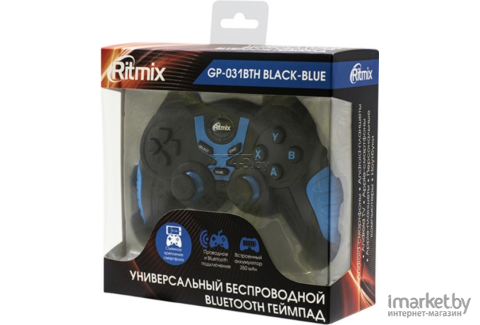 Геймпад Ritmix GP-031BTH Black/Blue