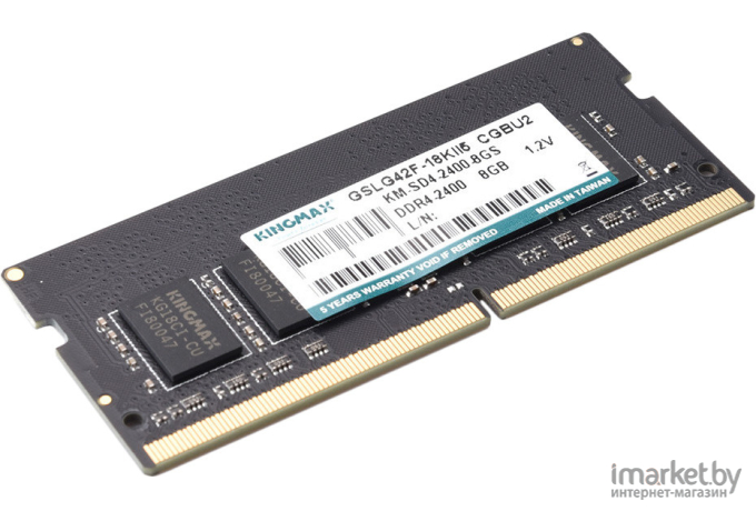 Оперативная память Kingmax DDR4 8Gb 2400MHz RTL PC4-19200 CL17 SO-DIMM [KM-SD4-2400-8GS]