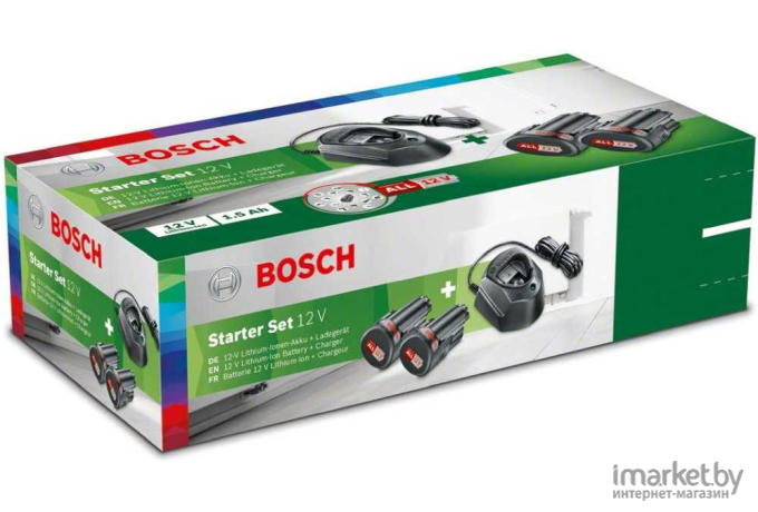Аккумулятор Bosch 12.0 В PBA12 V 2 шт + зарядное устройство GAL1210 [1600A01L3E]