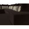 Диван Mebelico Мэдисон-П 93 микровельвет коричневый, подушки коричневый/бежевый [59246]