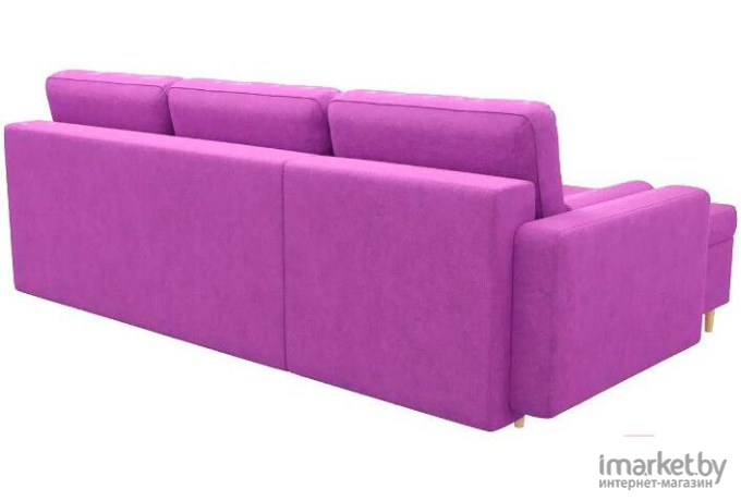 Угловой диван Mebelico Белфаст 492 левый 59069 вельвет фиолетовый