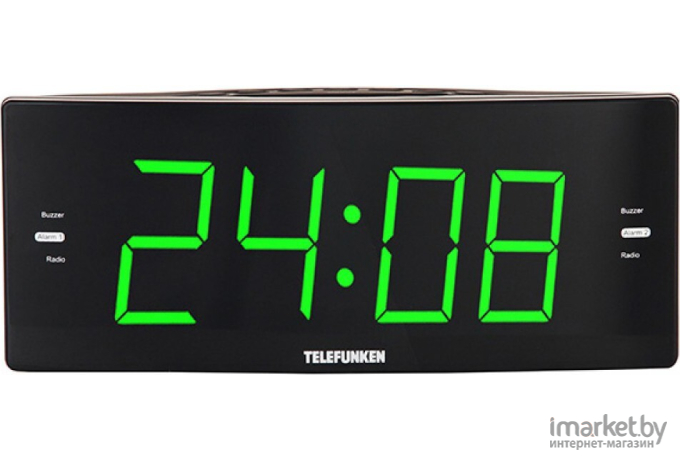 Радиочасы Telefunken TF-1587 черный/зеленый