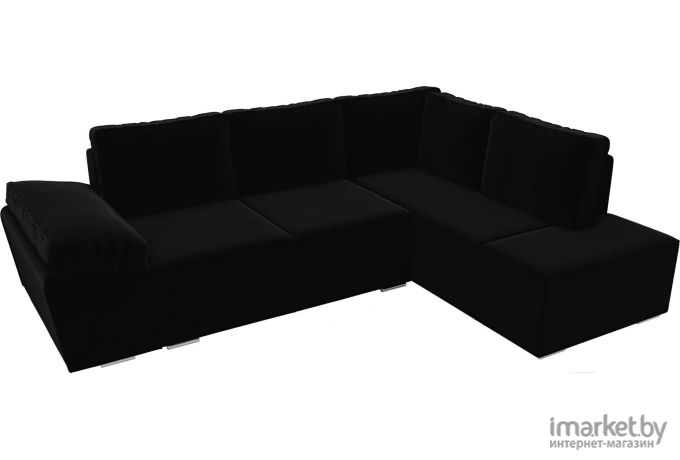 Комплект мягкой мебели Лига Диванов Хавьер 101249 правый велюр черный