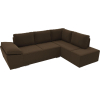 Комплект мягкой мебели Лига Диванов Хавьер 101255 правый микровельвет коричневый