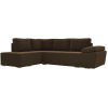Комплект мягкой мебели Лига Диванов Хавьер левый 101255 микровельвет коричневый