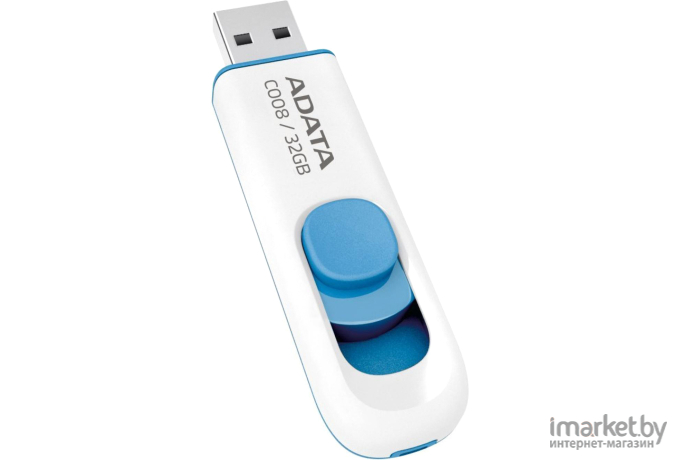 USB Flash A-Data C008 White+Blue 32 Гб (AC008-32G-RWE)