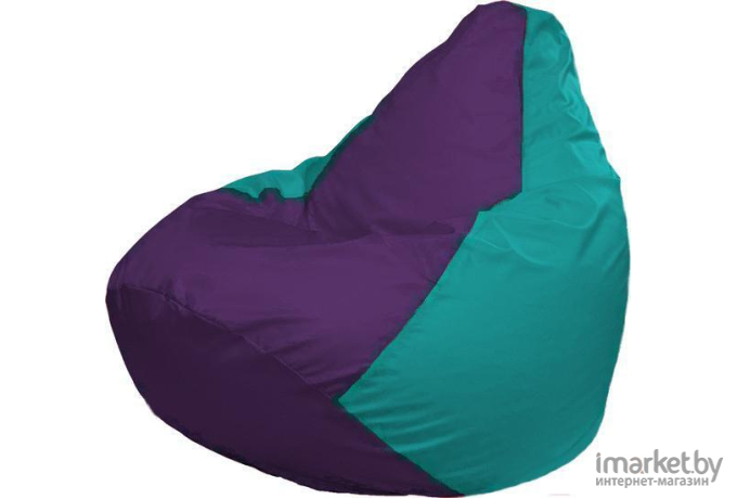 Кресло-мешок Flagman Груша Супер Мега Г5.1-75 фиолетовый/бирюзовый