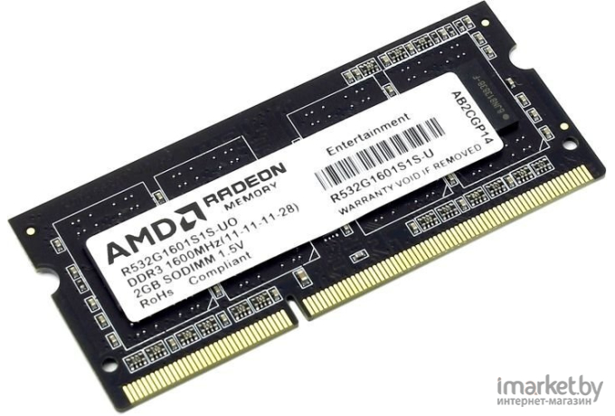Оперативная память AMD 2GB Radeon DDR3 1600 SO DIMM R5 [R532G1601S1S-U]