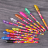Ручка гелевая Darvish набор 12цв с блестками в пластиковом пенале + европодвес [DV-3608-12]