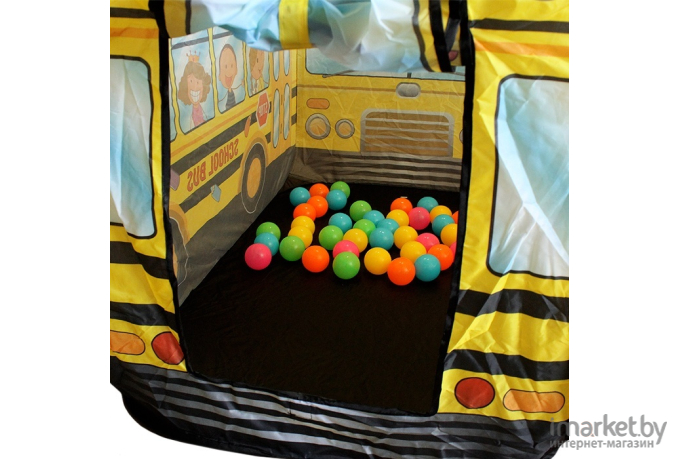 Игровая палатка Darvish Школьный автобус + 50 шаров [DV-T-1682]