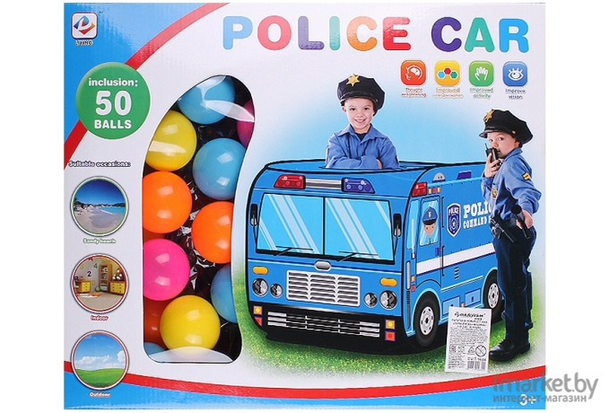 Игровая палатка Darvish Полицейская машина + 50 шаров [DV-T-1684]
