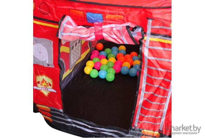 Игровая палатка Darvish Пожарная машина+ 50 шаров [DV-T-1683]