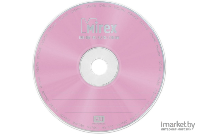 Оптический диск Mirex DVD+RW 4.7Gb 4x по 50 шт в пленке [UL130022A4T]