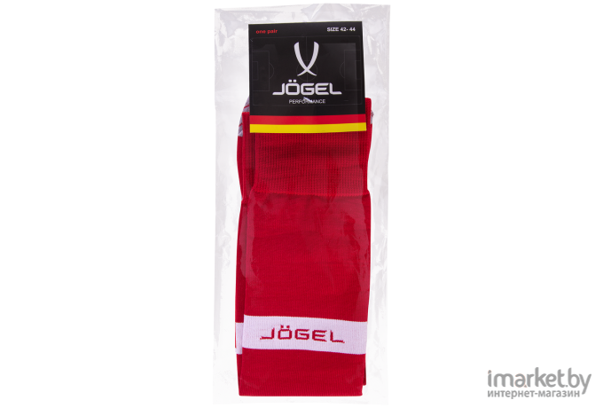 Гетры футбольные Jogel JA-003 28-31 красный/белый