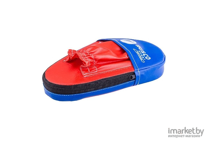 Боксерская лапа RuscoSport 34х20х20 см красный/синий