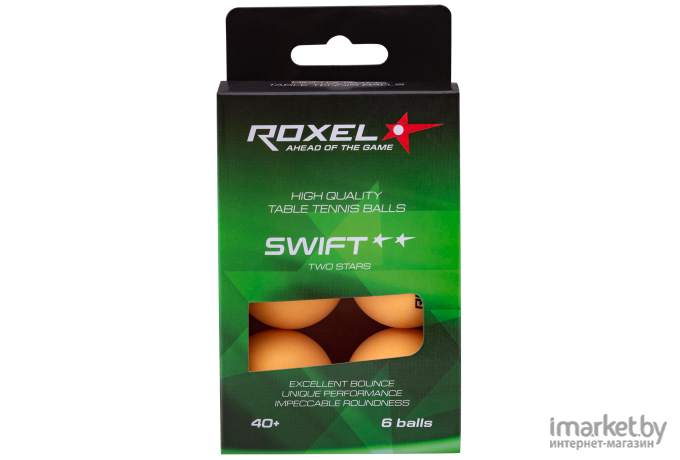 Мячи для настольного тенниса Roxel 2* Swift 6шт оранжевый