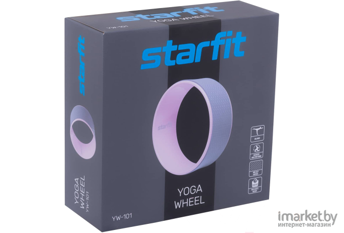 Колесо для йоги Starfit YW-101 32 см серый/розовый