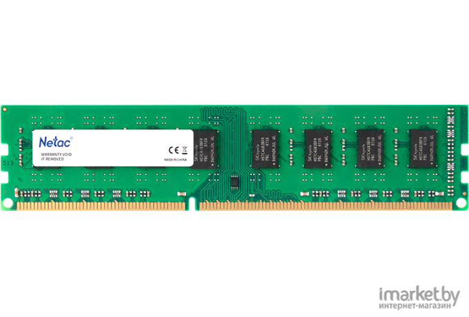 Оперативная память Netac DDR III 4Gb PC-12800 1600MHz Basic [NTBSD3P16SP-04]