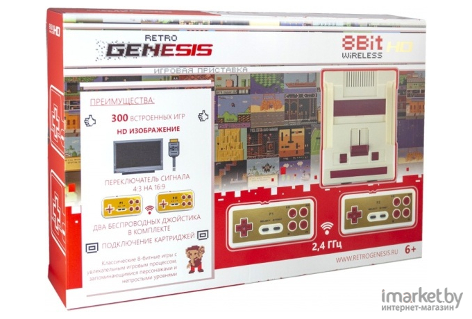 Игровая приставка Retro Genesis Modern Wireless + 300 игр + 2 беспроводных джойстика [ConSkDn93]