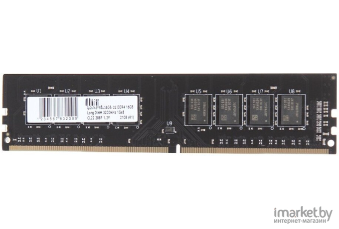 Оперативная память QUMO DDR4 DIMM 16GB PC4-25600 [QUM4U-16G3200P22]