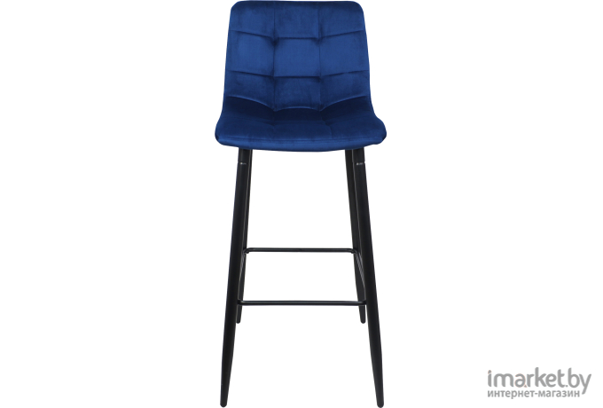 Барный стул AksHome Stella велюр синий HLR64/черный