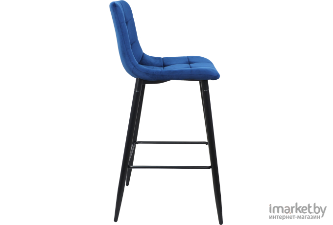 Барный стул AksHome Stella велюр синий HLR64/черный
