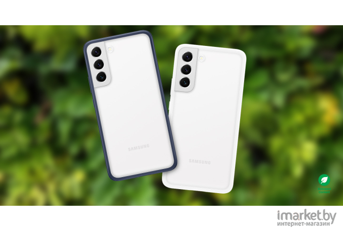 Чехол для телефона Samsung Galaxy S22+ Frame Cover белый/прозрачный [EF-MS906CWEGRU]