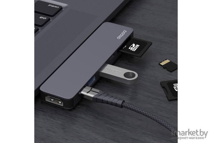 Стартовый провод Deppa Адаптер Deppa USB-C адаптер для Macbook золото (72219)