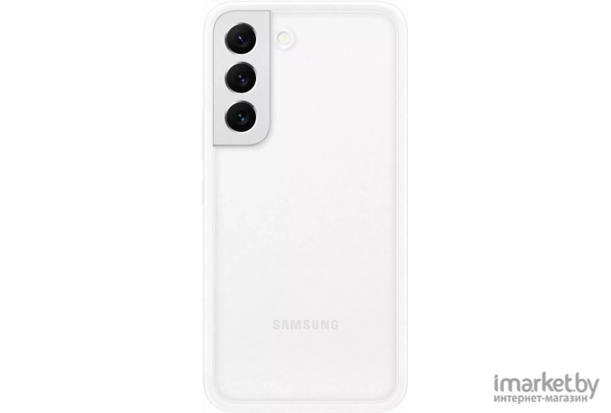 Чехол для телефона Samsung Frame Cover для S22 (прозрачный с белой рамкой)
