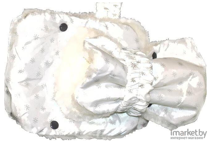 Рукавички для санок Nika РС1 снежинка белый