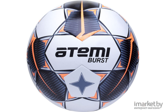 Мяч футбольный Atemi Burst р.5 белый/черный/красный