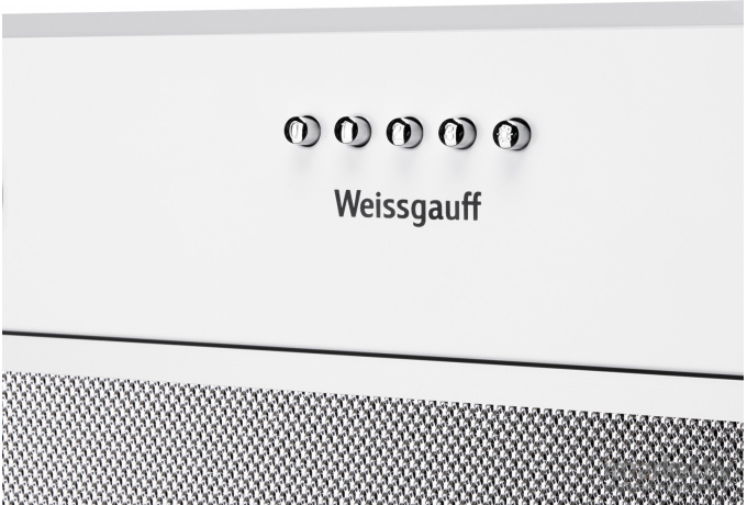 Вытяжка встраиваемая Weissgauff BOX 850 WH управление: кнопочное 1 мотор белый (429192)
