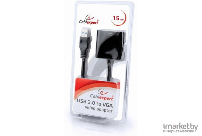 Адаптер USB Cablexpert AB-U3M-VGAF-01 microUSB 2.0/VGA 0.15 м