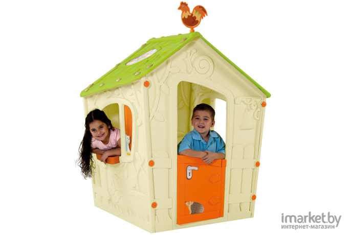 Игровой домик Keter Magic Play House бежевый/зеленый (231601)