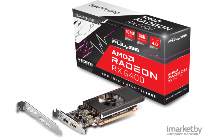 Видеокарта Sapphire PULSE AMD Radeon RX 6400 (11315-01-20G)