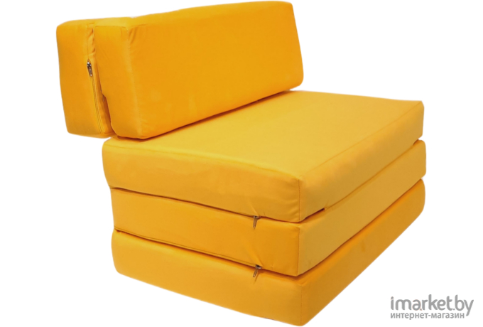 Бескаркасный диван byROOM Лайн Veluto Lux 40 велюр желтый