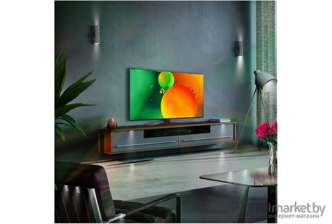 Телевизор LED LG 65 65NANO766QA.ARUB синяя сажа 4K Ultra HD 60Hz DVB-T DVB-T2 DVB-C DVB-S DVB-S2 USB WiFi Smart TV (RUS)