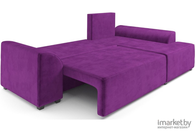 Угловой диван Mebel-Ars Каскад правый фиолетовый (М4-18-18)